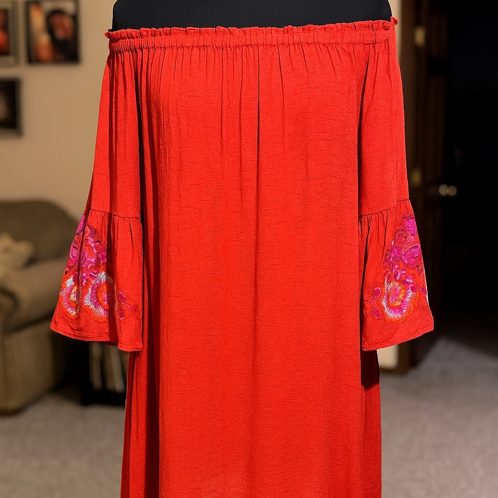 Fall off shoulder dress